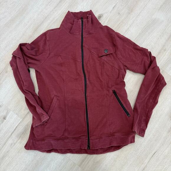 CAbi Style 4122 Training Jacket Red Zip Up Mock Neck Size Medium - Picture 3 of 7